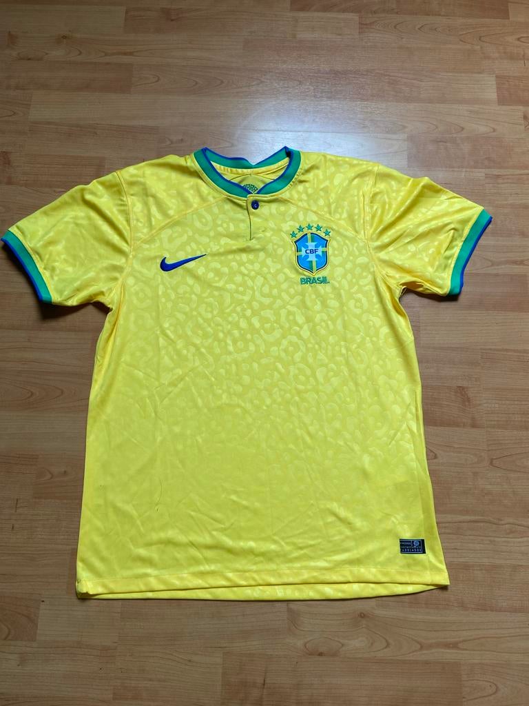 Nike Brazilië thuisshirt, Ophalen of Verzenden, Zo goed als nieuw, Maat 48/50 (M), Geel