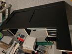 IKEA Malm hoofdbord met uittrekbare nachtkastjes 140 x 28, Gebruikt, Zwart, Tweepersoons, Ophalen of Verzenden