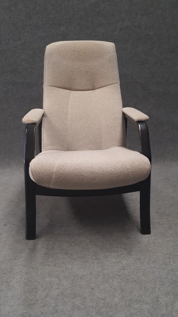 Vintage fauteuil, Ophalen, Gebruikt, 75 tot 100 cm, Stof