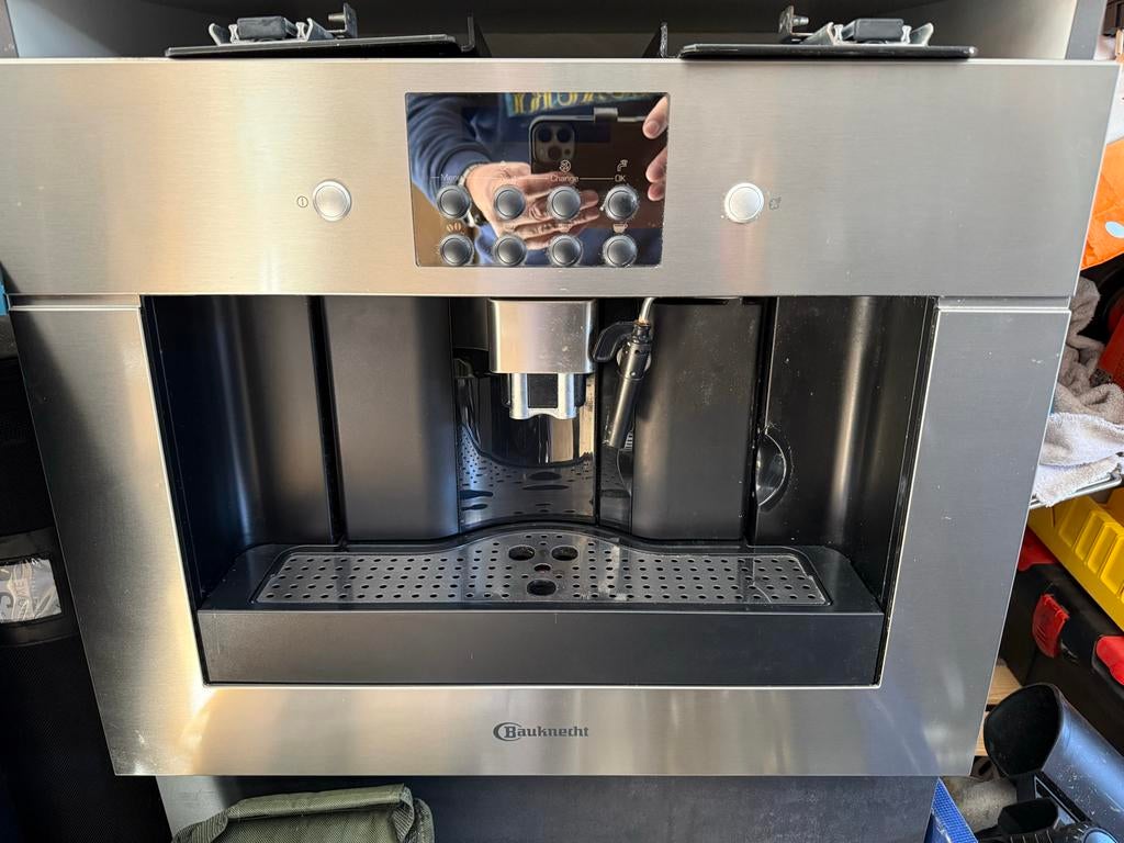 Koffiezetapparaat Bauknecht RVS inbouw, Witgoed en Apparatuur, Koffiezetapparaten, 10 kopjes of meer, Koffiemachine, Koffiebonen