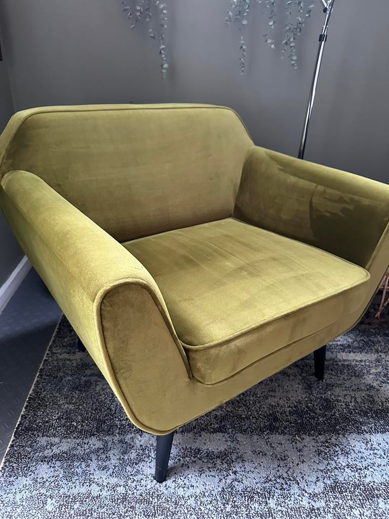 Velvet stoel merk WOOOD type Rocco, Huis en Inrichting, Ophalen, Zo goed als nieuw, 50 tot 75 cm