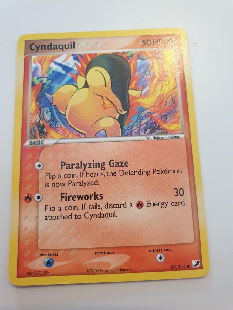 Cyndaquil Pokémon kaart 54/115, Ophalen of Verzenden