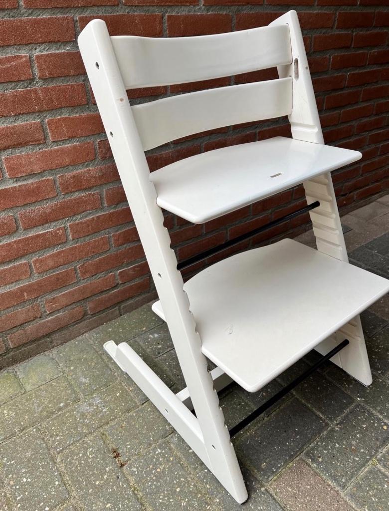 Stokke Trip Trap stoel met beugel, Ophalen, Gebruikt, Meegroeistoel, Aanschuifbaar