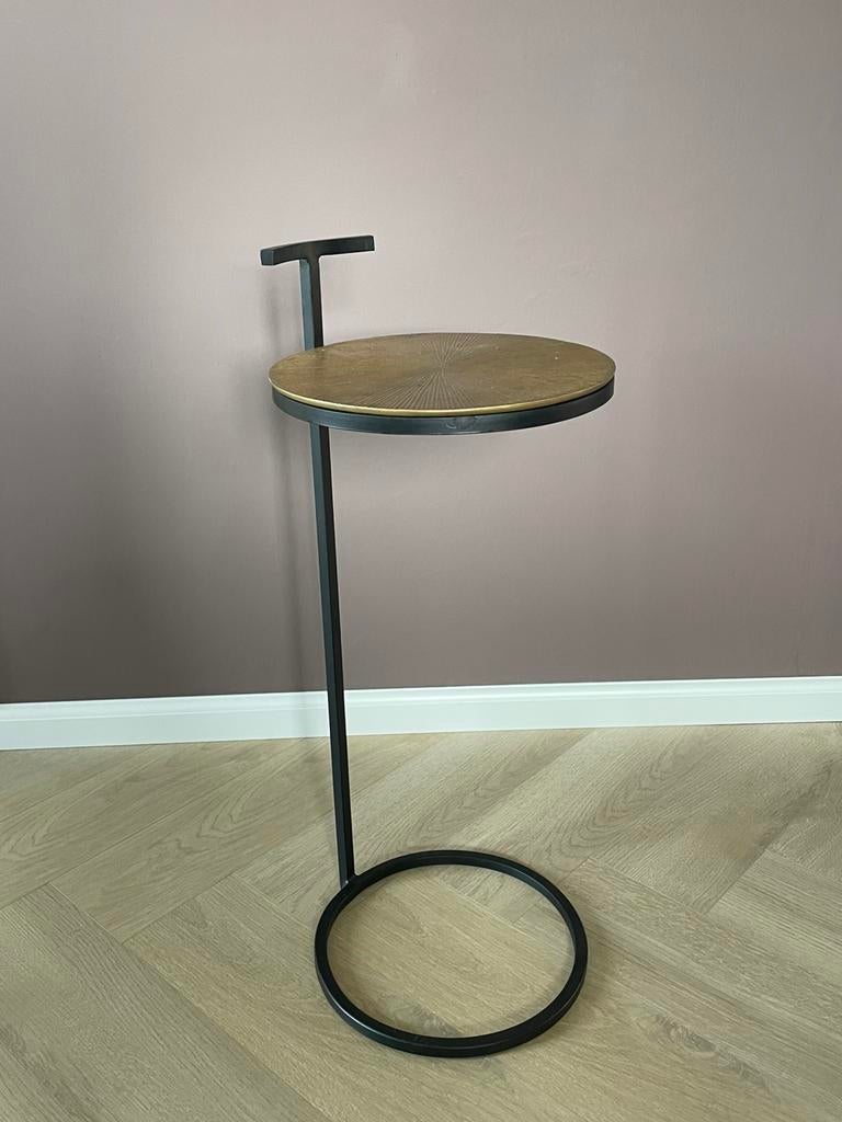 BePureHome/Woood bijzettafel Position, Ophalen, Minder dan 55 cm, Metaal of Aluminium, Rond