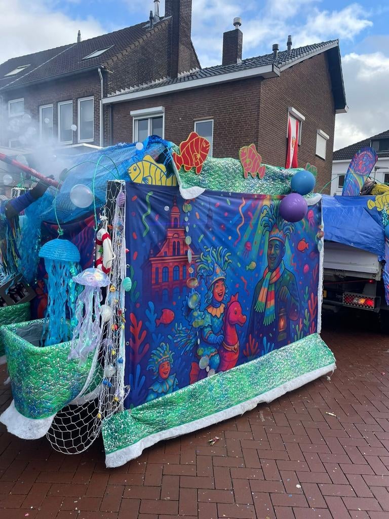 Complete Carnavalswagen op Aanhanger--Onderwaterwereld Thema, Ophalen of Verzenden
