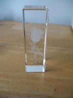 Glas Sculptuur Press Papier* Roos* Vintage, Antiek en Kunst, Antiek | Glas en Kristal, Ophalen of Verzenden