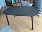 Zwarte rechthoekige eettafel met 4 stoelen, Huis en Inrichting, Tafels | Eettafels, Ophalen, 50 tot 100 cm, Zo goed als nieuw