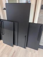 14 x zwarte keuken fronten met grepen, Huis en Inrichting, Keuken | Keukenelementen, Ophalen, Zwart, 50 tot 100 cm, Minder dan 100 cm
