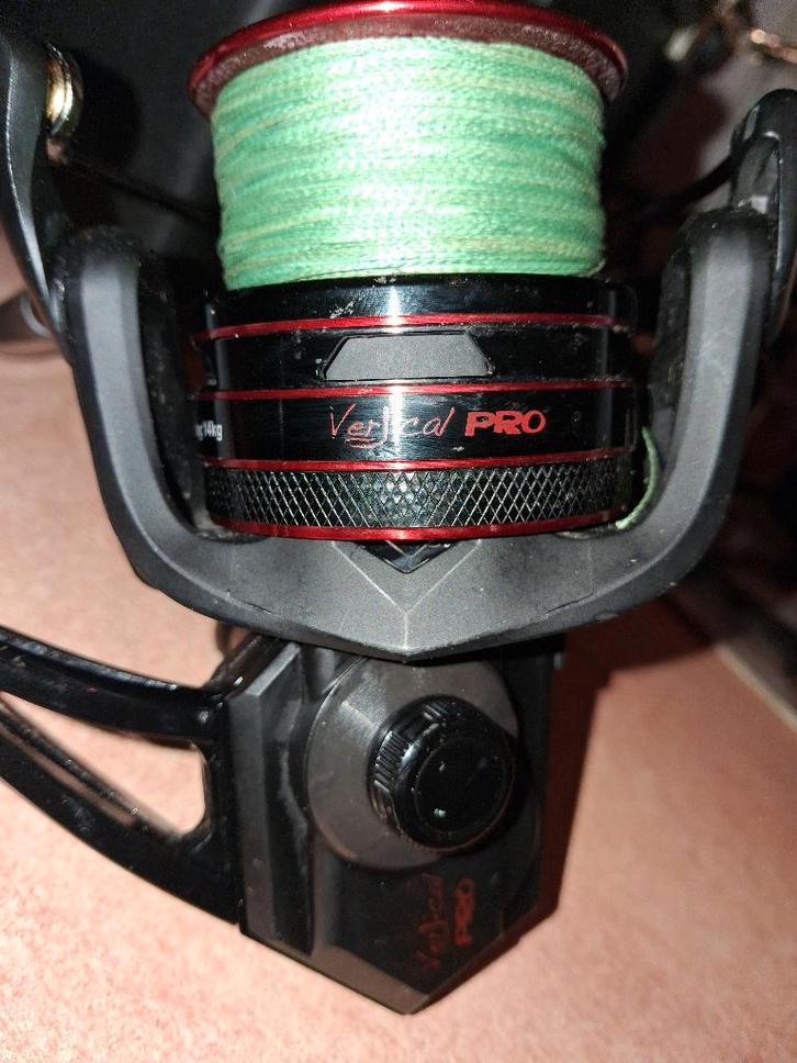 z,g,a,n unicat pro verticale spin molen, Watersport en Boten, Hengelsport | Zeevissen, Zo goed als nieuw, Molen, Ophalen of Verzenden