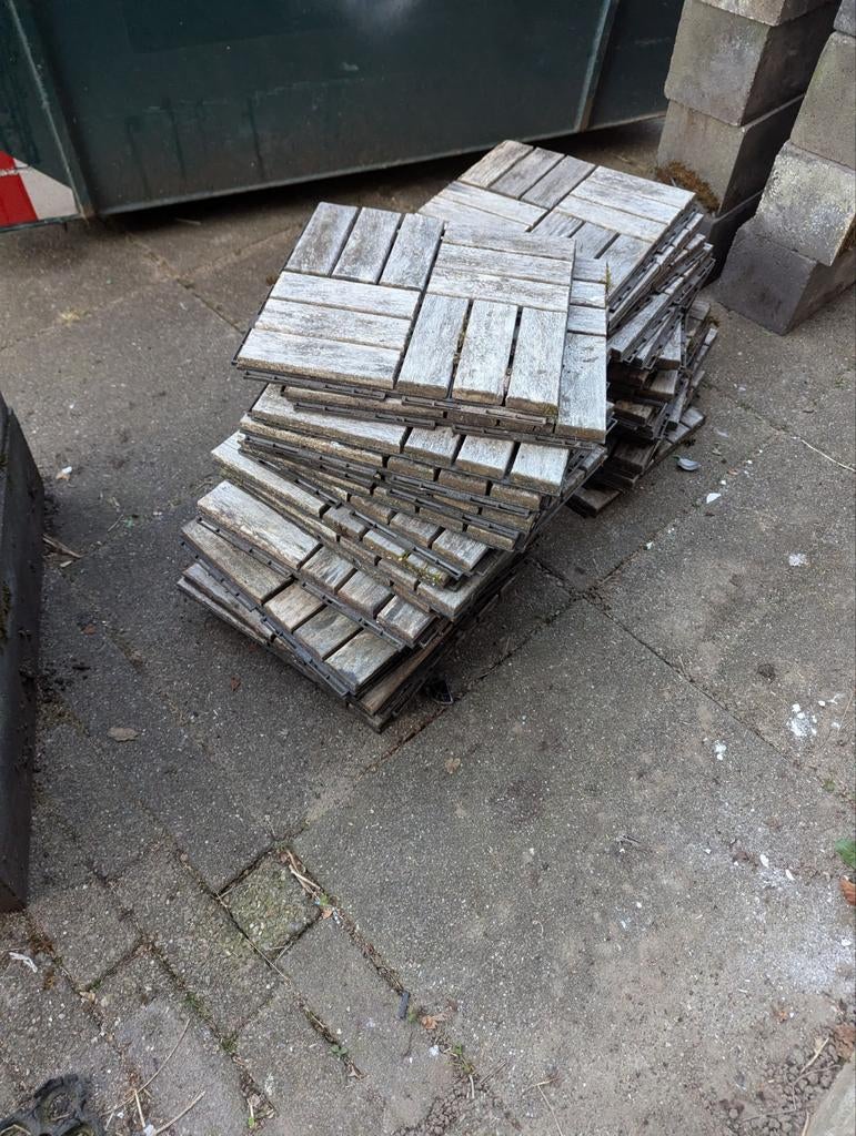 IKEA Runnen houten terrastegels 30x30 cm, 40 stuks, Tuin en Terras, Terrasdelen en Vlonders, Ophalen