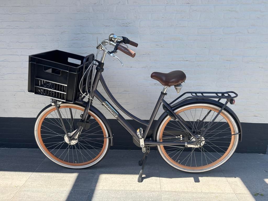 Damesfiets met voordrager en krat, Gebruikt, Versnellingen, 50 tot 53 cm, Ophalen