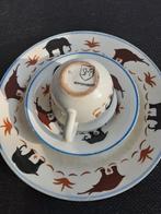 Antiek kinder- ontbijtserviesje olifanten decor Schramberg, Ophalen