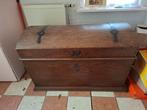 Antieke dekenkist van eikenhout - 125x60x80 cm, Ophalen, Gebruikt, 50 tot 100 cm, Eikenhout