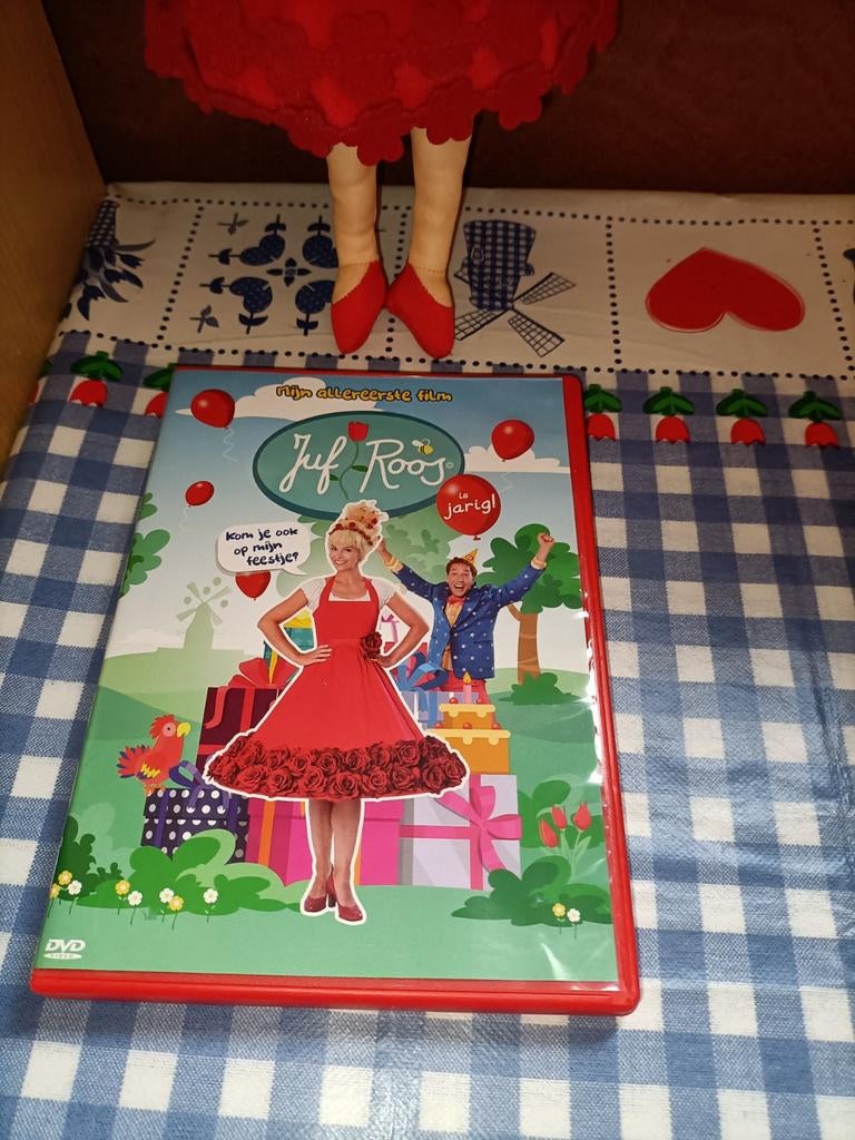 Juf Roos knuffel 33 cm groot + dvd, Ophalen of Verzenden, Zo goed als nieuw