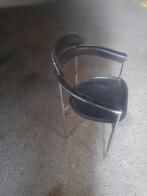 4 design stoelen zwart lederen zitting en rugleuning Arrben, Huis en Inrichting, Ophalen of Verzenden