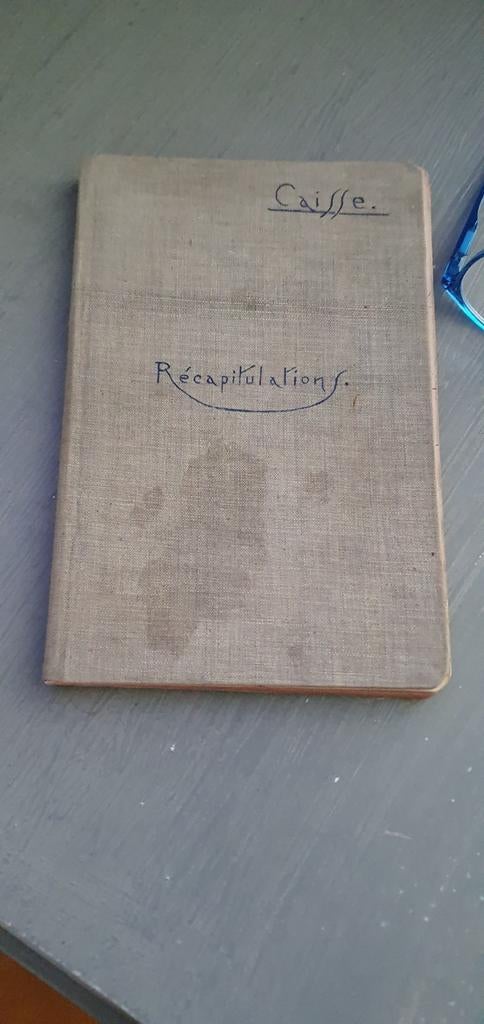 Oud frans kasboek/schrift Caisse Récapitulations, Diversen, Schrijfwaren, Ophalen of Verzenden