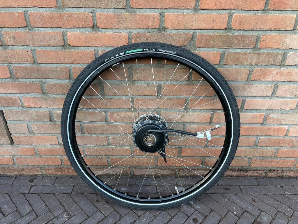 Panasonic voorwielmotor met rem Gazelle elektrische fiets, Fietsen en Brommers, Fietsonderdelen, Ophalen of Verzenden, Gebruikt