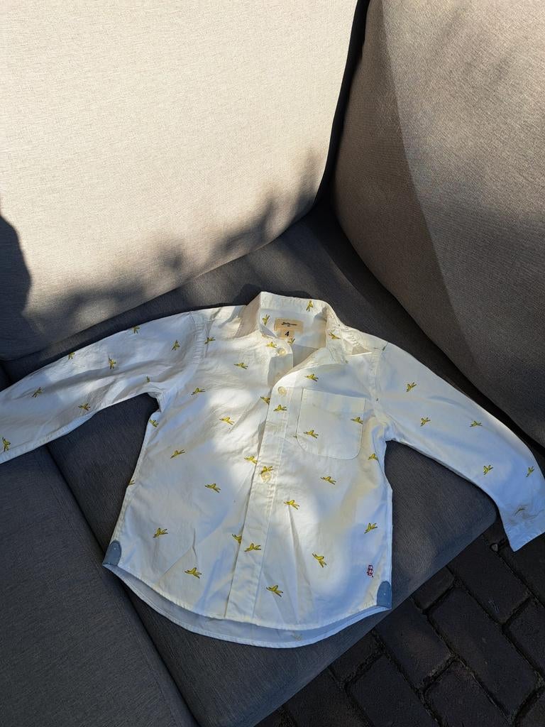 Bellerose jongensblouse met bananenprint met maat 4, Kinderen en Baby's, Kinderkleding | Maat 104, Ophalen of Verzenden, Nieuw