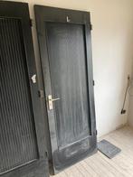 2 zwarte houten deuren, 78x212cm 4 cm dik, Doe-het-zelf en Verbouw, Deuren en Horren, Ophalen, Gebruikt, 80 tot 100 cm, Binnendeur