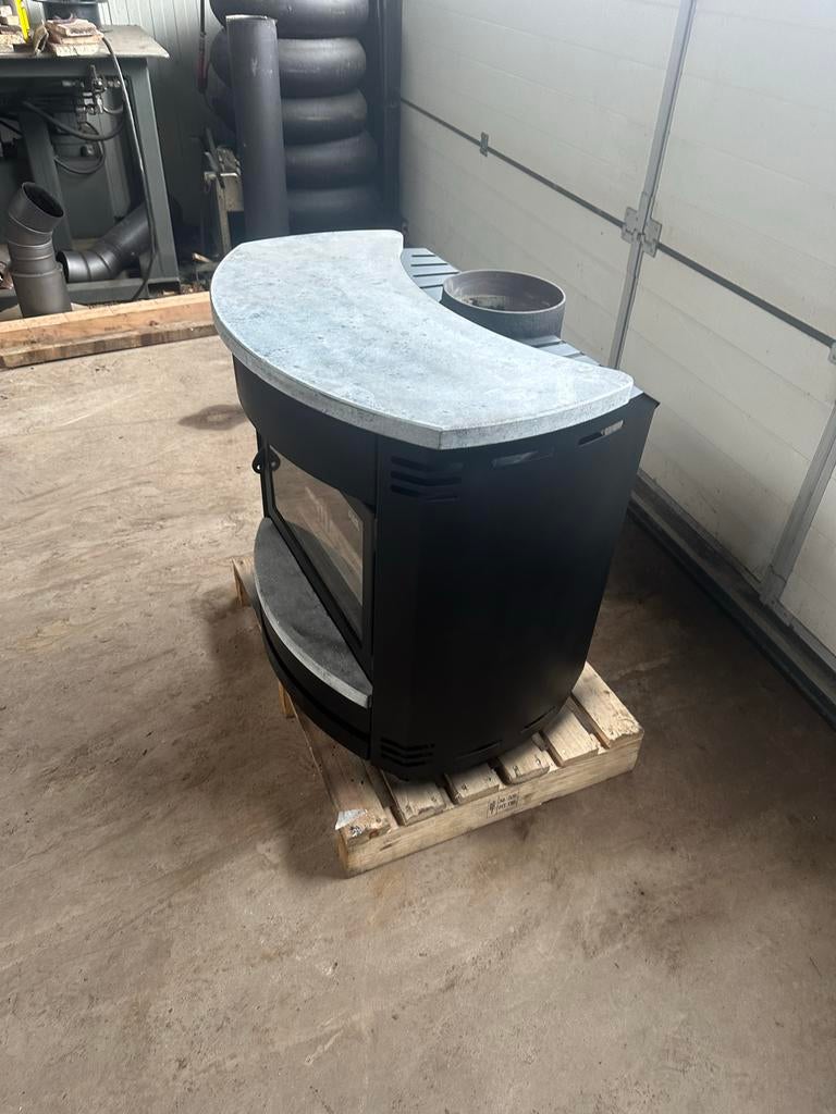 Flam Speksteen Houtkachel - Nagekeken & Klaar voor Gebruik, Huis en Inrichting, Ophalen, Gebruikt, Houtkachel, Vrijstaand