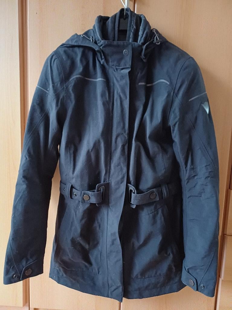 Zwarte Dainese dames motorjas maat 46 (S) incl rugprotector, Dainese, Jas | textiel, Ophalen of Verzenden, Dames