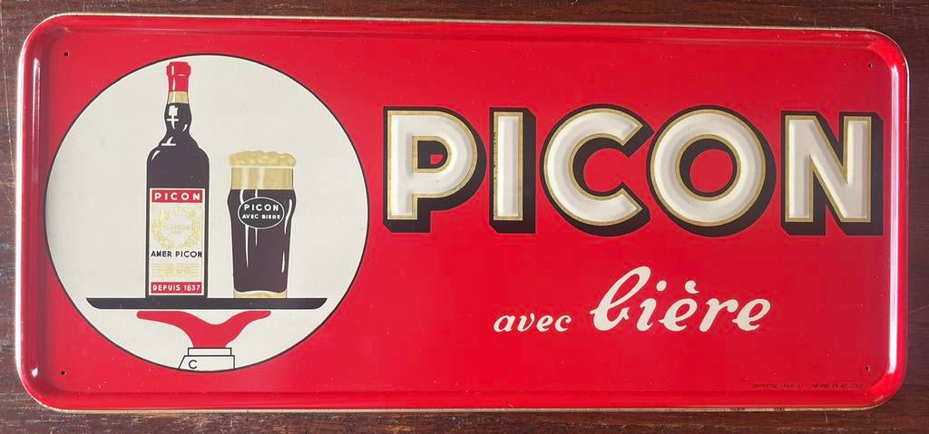 Picon bière, Verzamelen, Merken en Reclamevoorwerpen, Ophalen of Verzenden, Gebruikt, Reclamebord