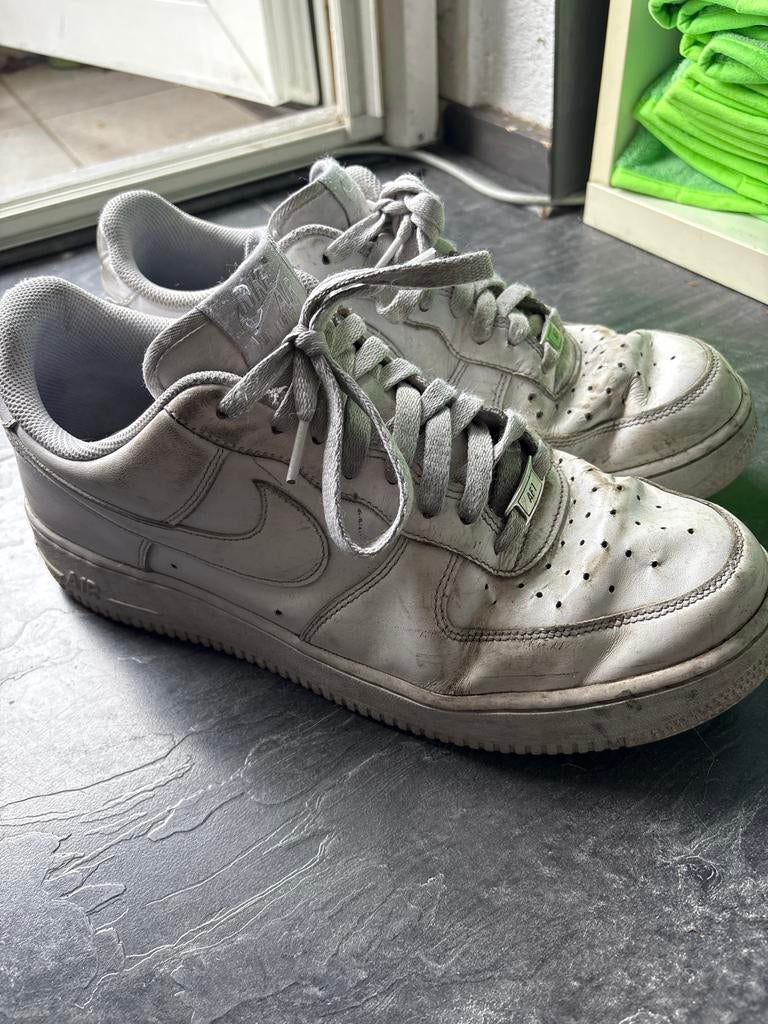 Nike Air Force 1 maat 45 gebruikt schoenen, Kleding | Heren, Schoenen, Ophalen of Verzenden, Gedragen, Wit, Sneakers of Gympen