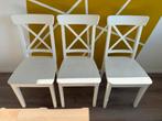 3x IKEA Ingolf stoelen wit - Zo goed als nieuw, Ophalen, Gebruikt, Drie, Wit