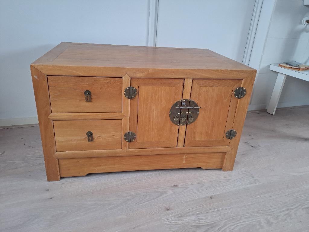 tv meubel hout, Gebruikt, 50 tot 100 cm, Minder dan 100 cm, Grenenhout