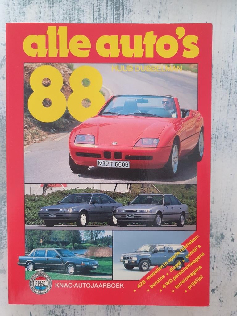 Alle auto's 1988 KNAC autojaarboek Huub Dubbelman, Boeken, Ophalen of Verzenden