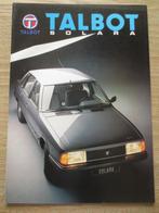 Autofolder: Talbot Solara LS-GL-GLS-SX- Folder is Nieuw 1982, Ophalen of Verzenden, Nieuw, Overige merken
