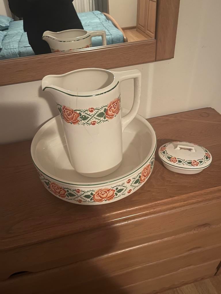 Wastafel brocante set onbeschadigd, Ophalen