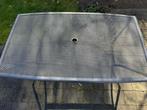 Degelijke tuintafel 150x90 cm, Ophalen, Gebruikt, Rechthoekig, Metaal