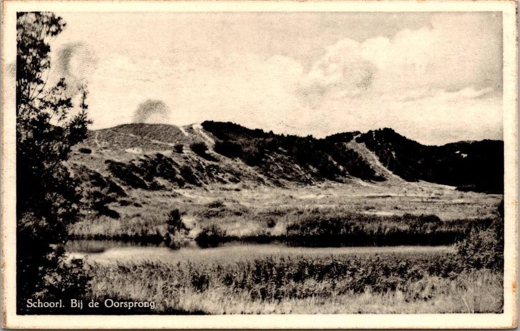 Schoorl - Bij de Oorsprong (1956), Verzamelen, Ansichtkaarten | Nederland, Verzenden, 1940 tot 1960, Gelopen, Noord-Holland
