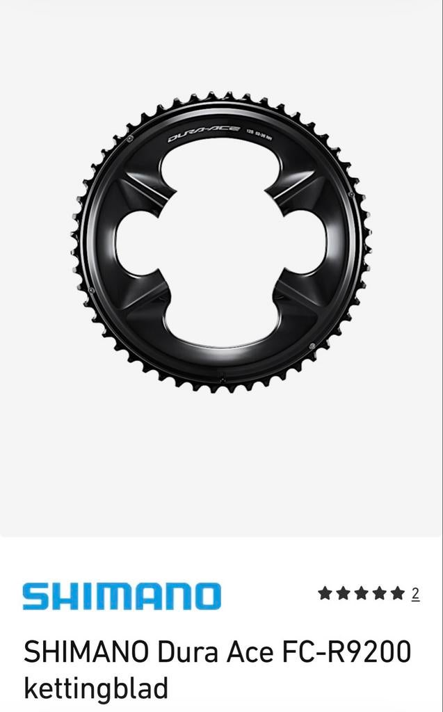 Shimano Dura Ace R9200 kettingbladen set 52-36, Ophalen of Verzenden, Nieuw, Derailleur of Ketting