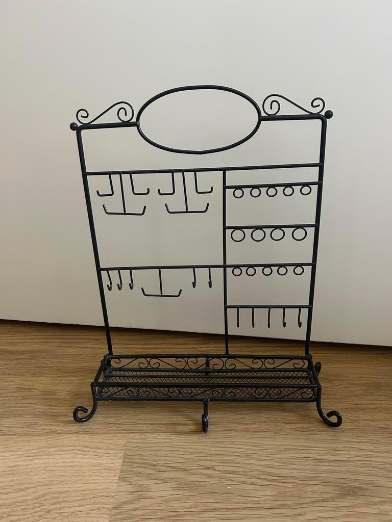 Zwart metalen sieradendisplay, Sieraden, Tassen en Uiterlijk, Overige Accessoires, Ophalen of Verzenden, Gebruikt
