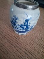 Delfts blauw potje met molen, Antiek en Kunst, Antiek | Keramiek en Aardewerk, Ophalen of Verzenden