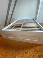 Wit tweepersoonsbed met matras ikea, Ophalen, Gebruikt, Wit, Tweepersoons