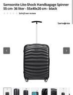 Samsonite Lite-Shock Handbagage Spinner 55 cm - Zwart, Ophalen, 50 tot 60 cm, Hard kunststof, Nieuw