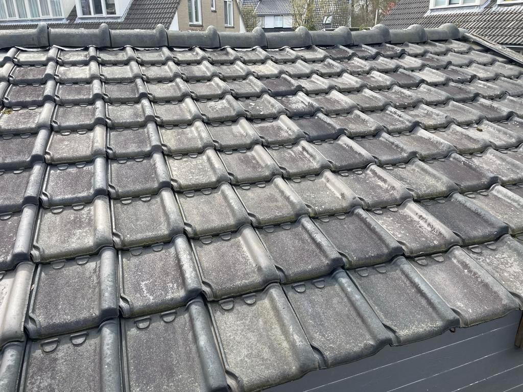 Tuile du Nord blauw gesmoord dakpannen en nokvorsten, Doe-het-zelf en Verbouw, Ophalen, Gebruikt, Steen of Klei, Blauw