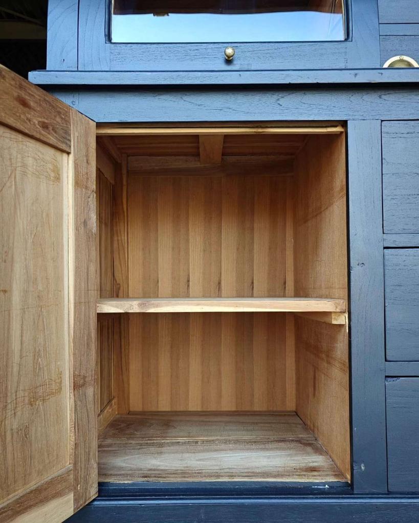 Stoere, Chique grutterskast | Apothekerskast off-black #2741, Niet ingevuld, Gebruikt, 200 cm of meer, 150 tot 200 cm