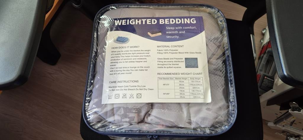 Gewichts/Zwaarte deken (nieuw), Eenpersoons, Ophalen of Verzenden, Grijs, Deken of Dekbed