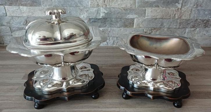 Antiek zilveren pijpcomfoor en tabakspot, Antiek en Kunst, Antiek | Goud en Zilver, Zilver, Ophalen of Verzenden