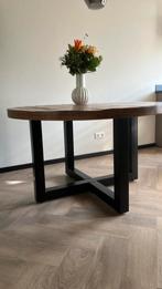 Stoere eettafel plus bijpassend tv meubel, Stoer / industrieel, 100 tot 150 cm, Rond, Ophalen of Verzenden