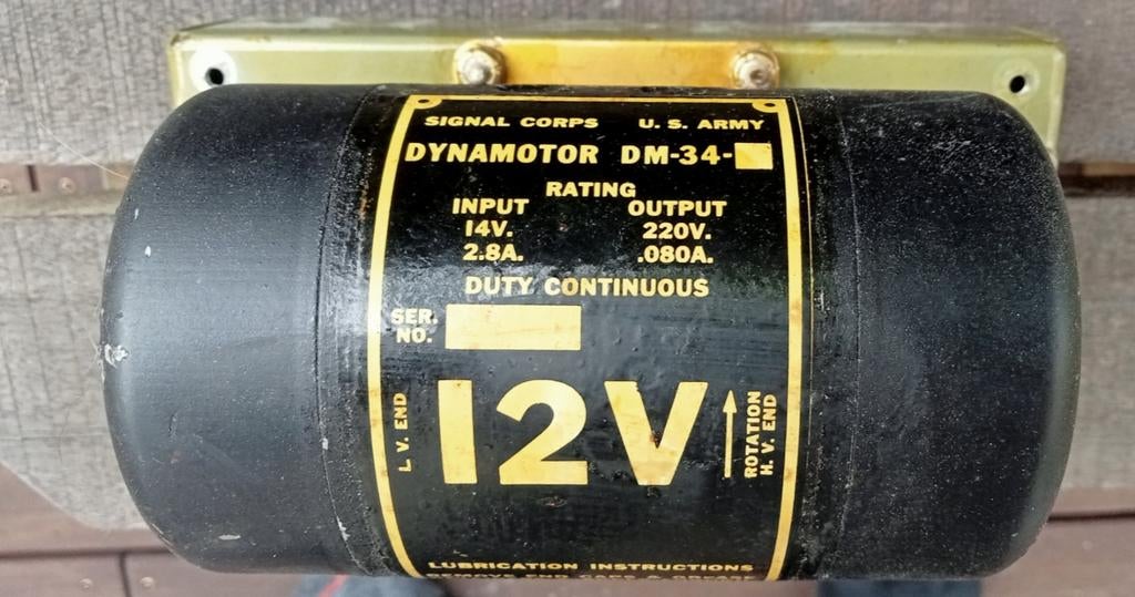 Dynamotor DM-34 US Army - 12V naar 220V omvormer, Ophalen of Verzenden