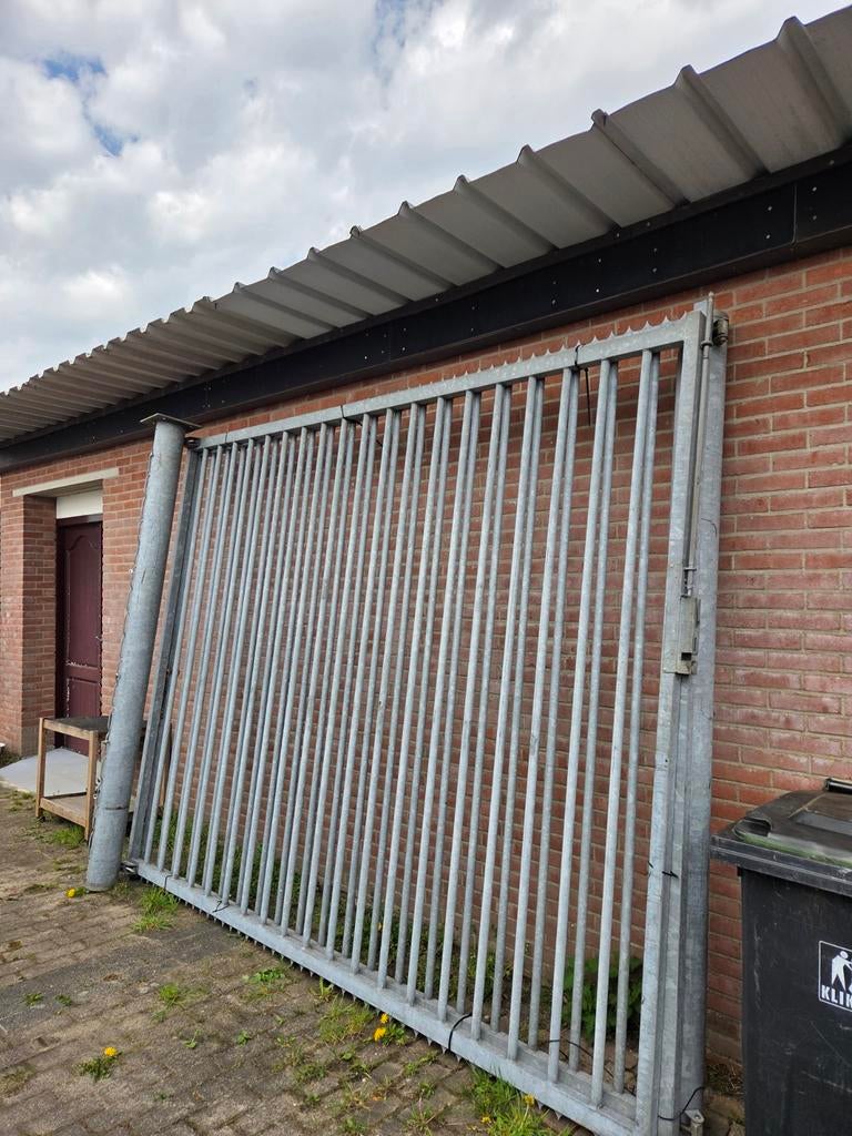 Groot metalen draaihek 6.60 Amsterdam, Tuin en Terras, Ophalen, Gebruikt, IJzer