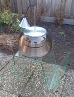 Hanglamp vintage space age gerookt glas, Huis en Inrichting, 75 cm of meer, Ophalen, Space Age, Glas