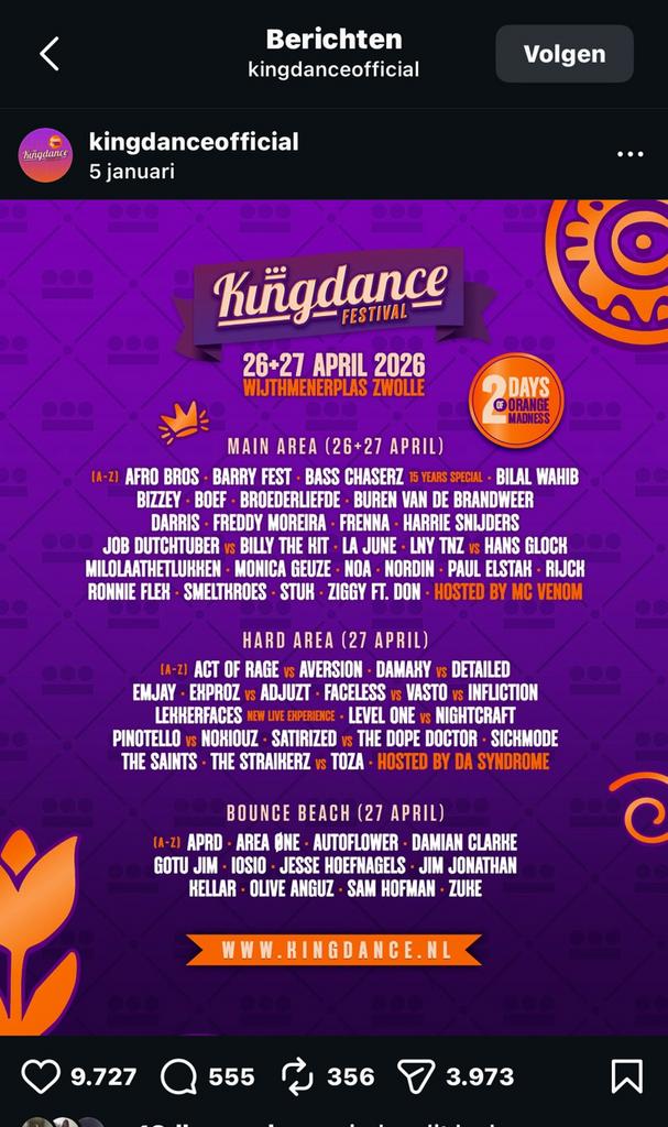 2 kaartjes voor kingdance, Twee personen