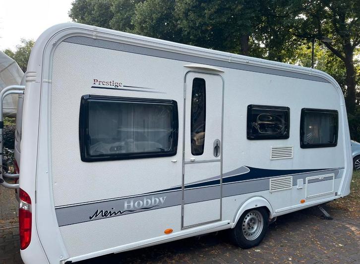 Hobby de Luxe 455 UF prestige 2014 met airco en mover, Caravans en Kamperen, Caravans, Particulier, tot en met 4, 1000 - 1250 kg