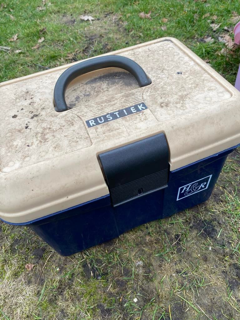 Poetskist voor paarden en pony’s blauw - geel, Ophalen of Verzenden